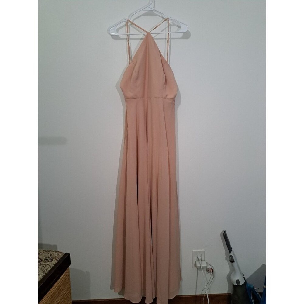 Lulu's Absolutely Breathtaking Blush Pink Maxi Dress Size Large